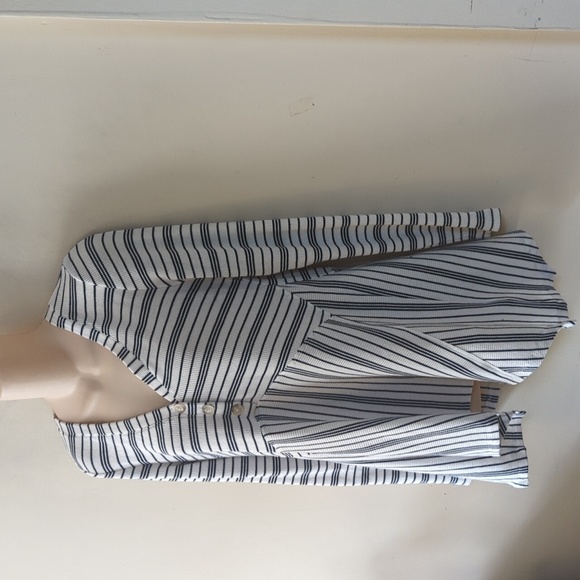 Maeve By Anthropologie Eliza Thermal Striped Babydoll Tunic S - Picture 6 of 15